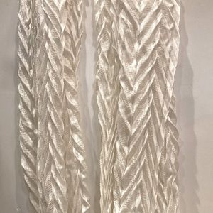 White scarf with silver threading